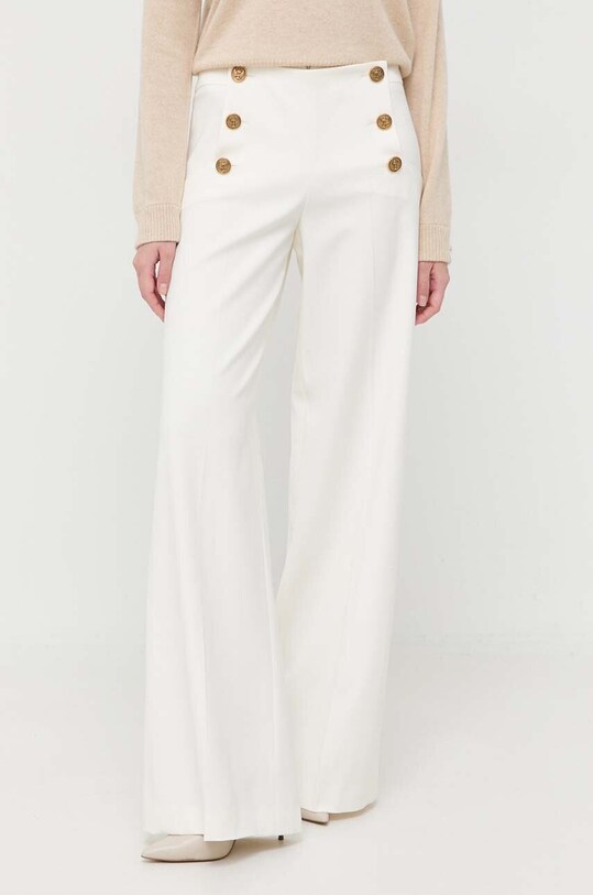 Red Valentino spodnie z domieszką wełny 3R3RBG95WBP beżowy AW23