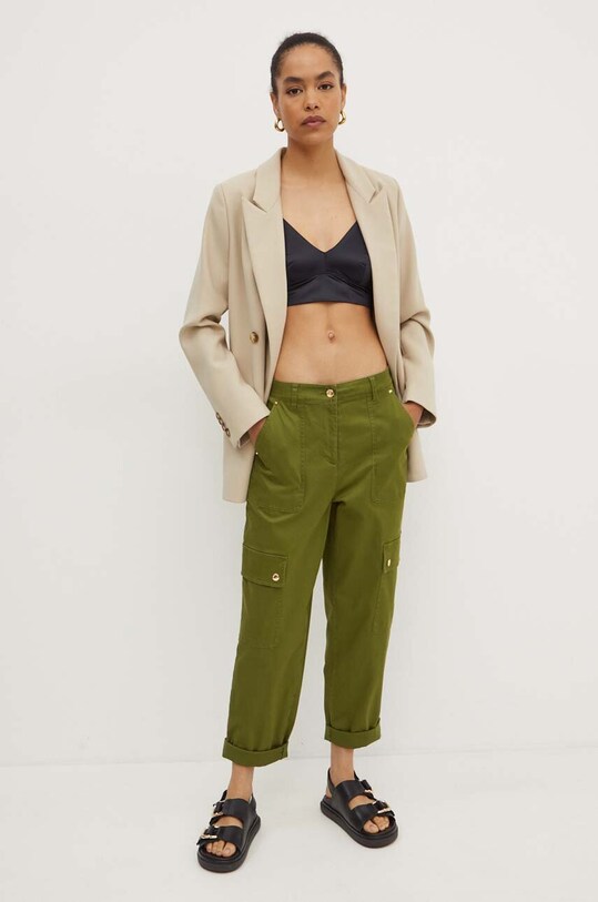 Штани MICHAEL Michael Kors MF330GY3X6 зелений AW24