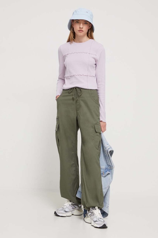 Hollister Co. spodnie KI356.3072.332 zielony AW23