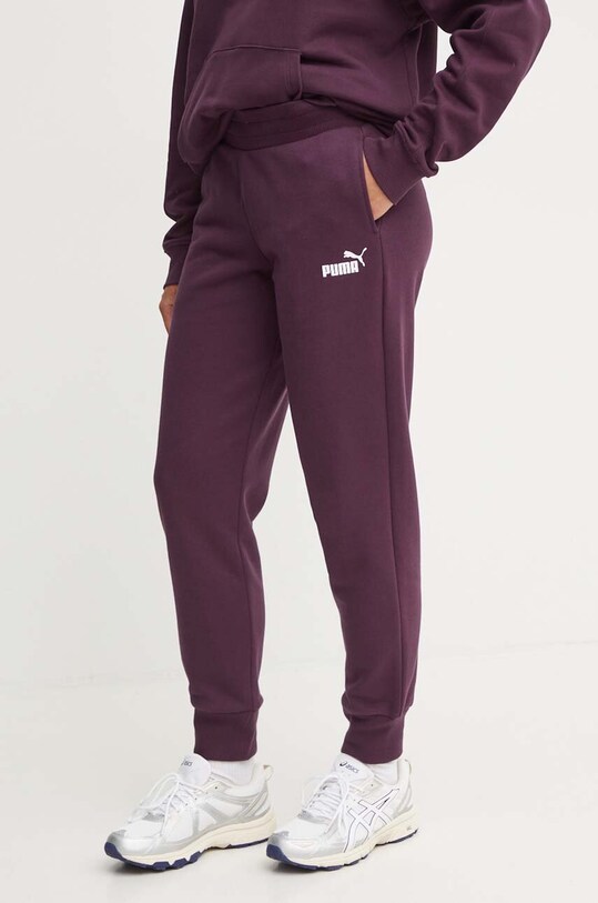 Puma pantaloni de trening tricotaj violet 586841