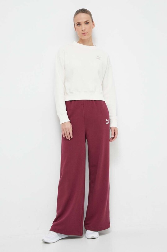 Puma spodnie dresowe 621411 bordowy AW23