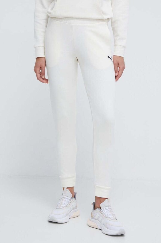 Bavlnené tepláky Puma BETTER ESSENTIALS bavlna béžová 675989