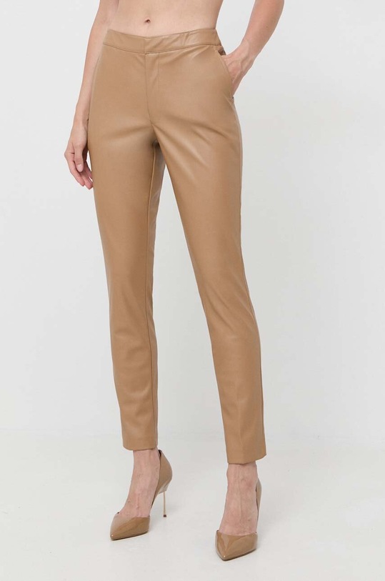 Twinset spodnie dopasowany beżowy 232TP2905