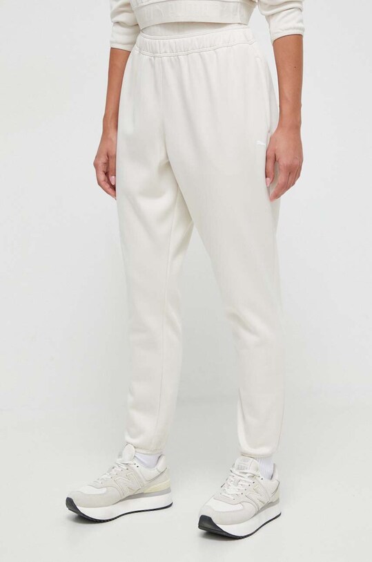 Puma pantaloni de trening tricotaj bej 523877