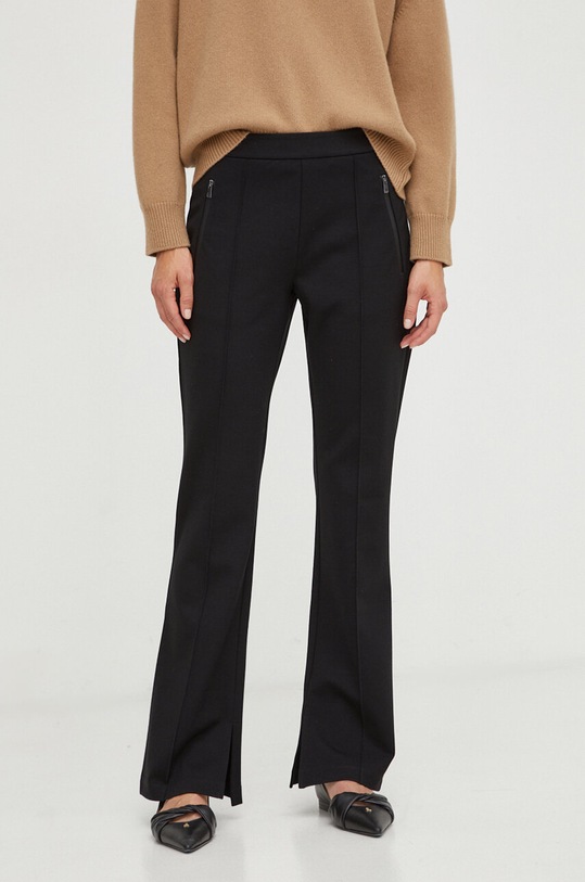 Weekend Max Mara spodnie z elastanem czarny 2357860433600