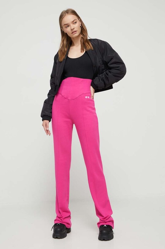 Chiara Ferragni pantaloni da jogging in cotone 75CBA126 rosa AW23