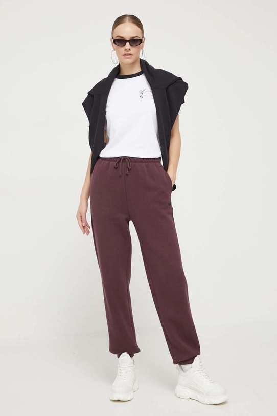 Vans pantaloni de trening VN0A7ROXBYP1 burgundia AW23