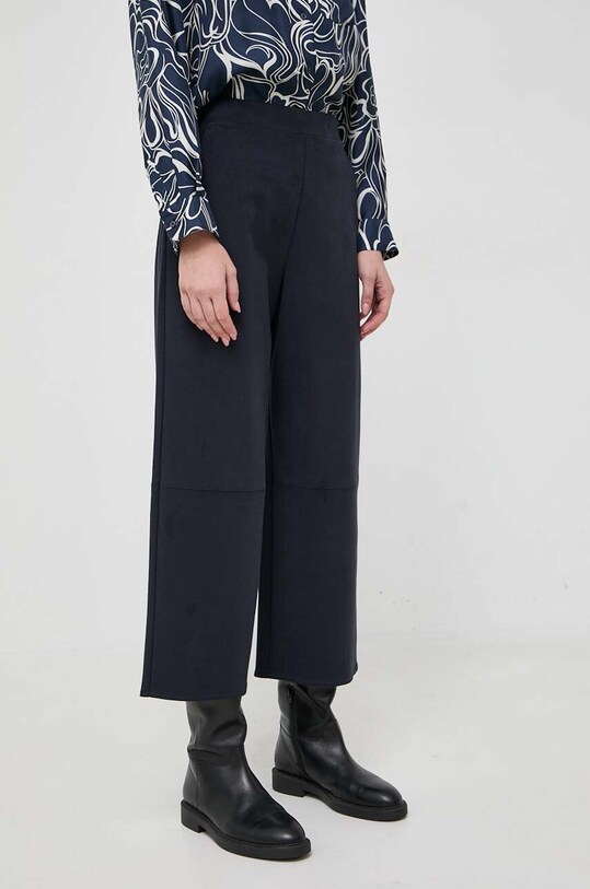 Max Mara Leisure spodnie 2337860536600 granatowy AW23