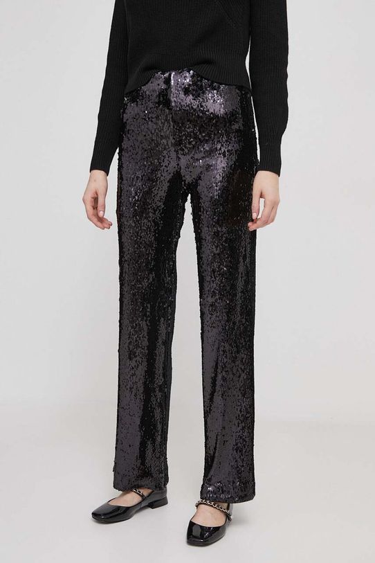 Брюки United Colors of Benetton трикотаж чёрный 4NDEDF05J.904