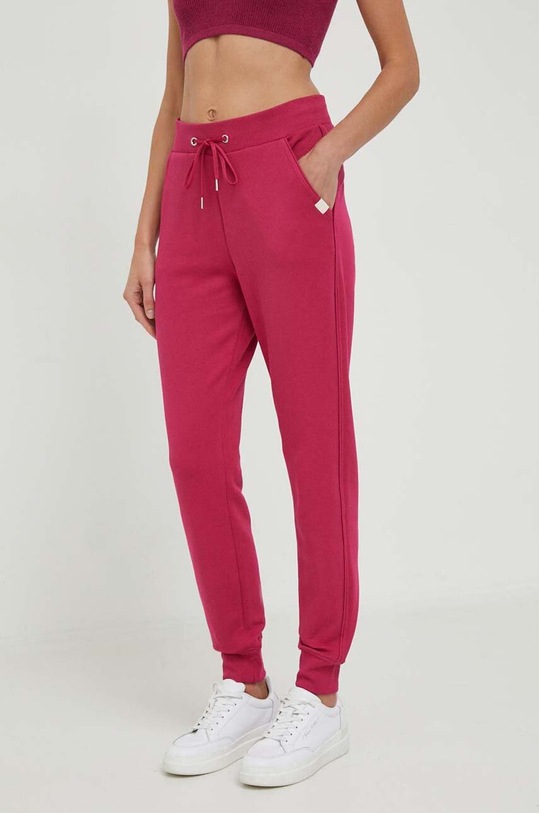 United Colors of Benetton spodnie dresowe bawełniane bawełna różowy 3J68P0472.2E8