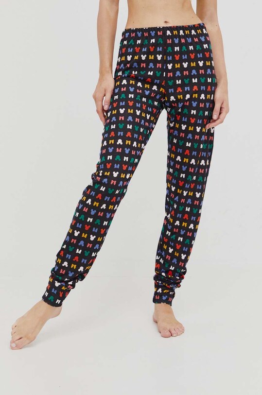 United Colors of Benetton spodnie lounge dzianina czarny 3SBY3F02N.66D