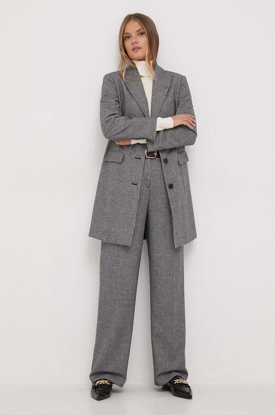 Брюки с примесью шерсти United Colors of Benetton 40DWDF03Y.901 чёрный AW23