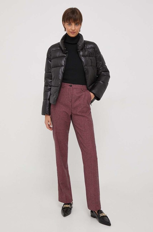 United Colors of Benetton spodnie z domieszką wełny 40DWDF04F.905 różowy AW23