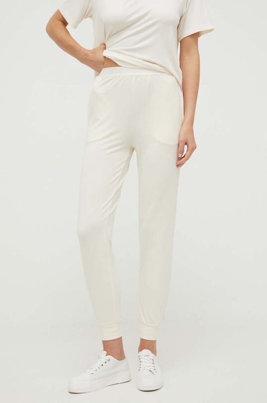 HUGO pantaloni de lounge tricotaj bej 50490598