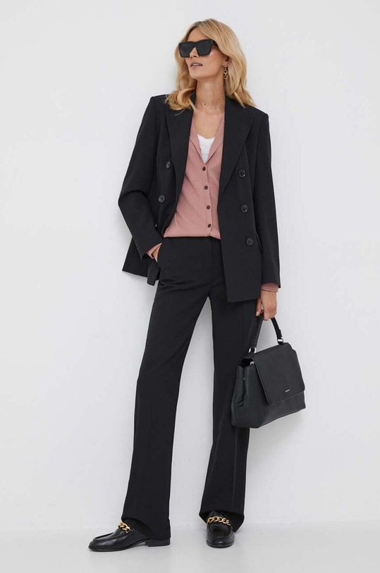 Sisley spodnie 4KVXLF03I.100 czarny AW23