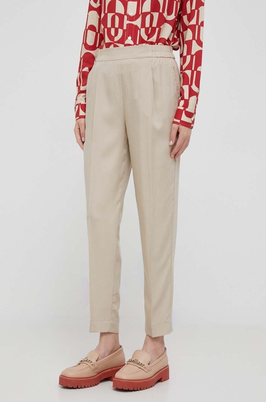Sisley spodnie tkanina beżowy 4BJFLF00S.3A6