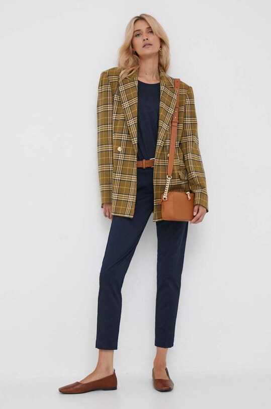 Sisley spodnie 4BYW55AH6.06U. granatowy SS25