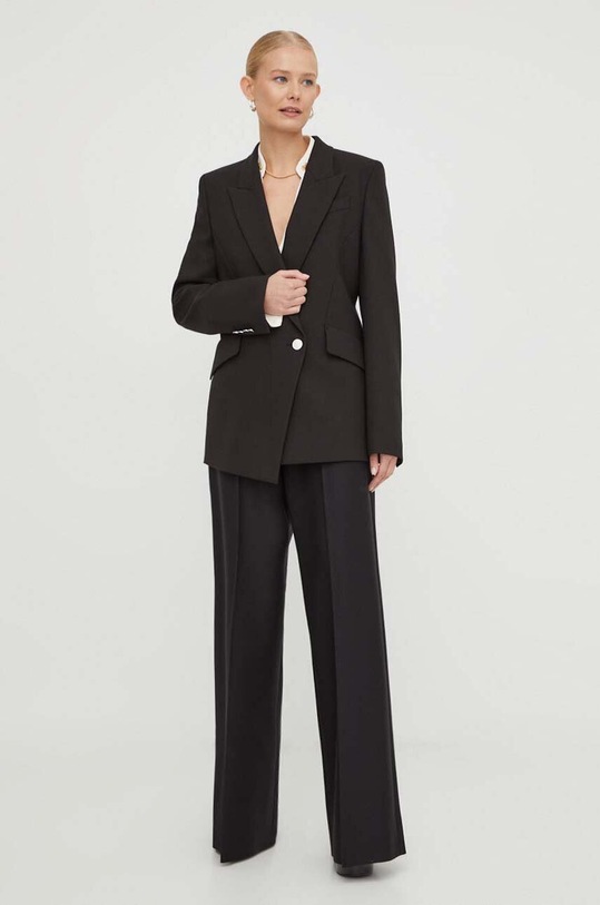 BOSS pantaloni in lana x Alica Schmidt nero 50504193