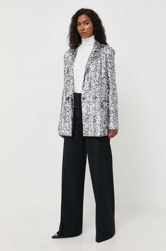 Pinko spodnie z domieszką wełny 102107.A18F czarny AW23