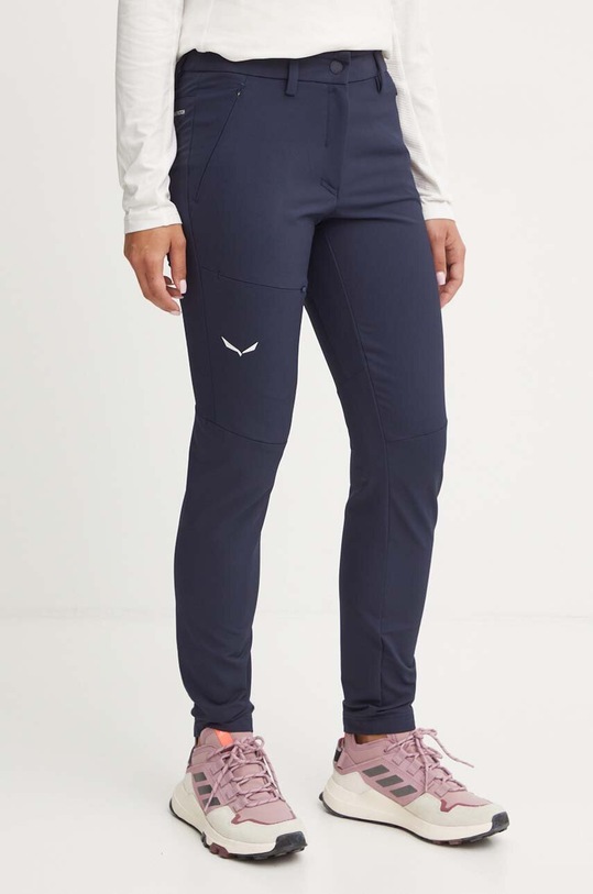 Hlače outdoor Salewa Puez Dolomitic 2 Durastretch bez uzorka mornarsko plava 00.0000028487