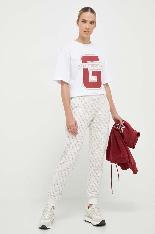 Tepláky Guess V3BB18.K7ON1 béžová AW23