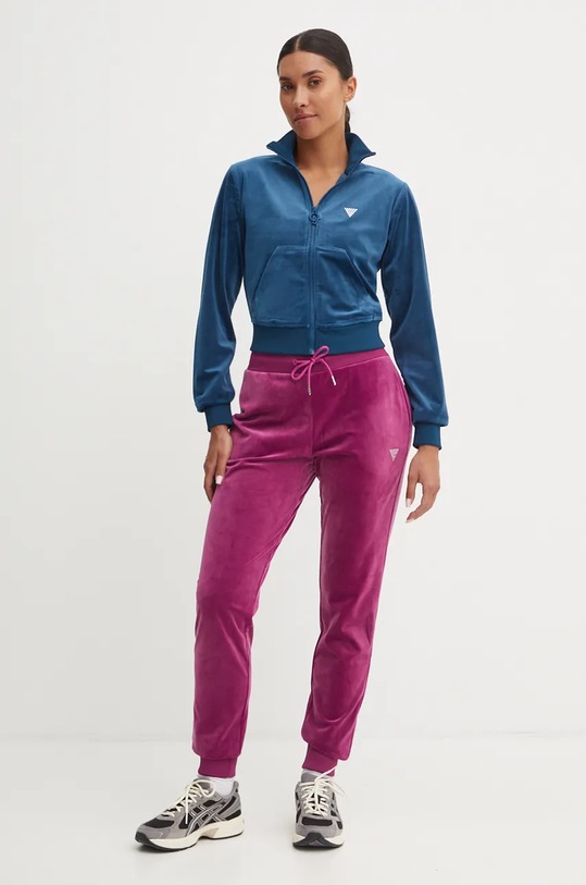 Guess spodnie dresowe V3BB27.KBXI2 fioletowy AW24