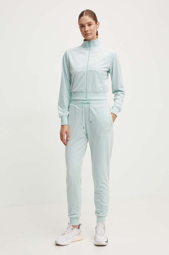 Guess pantaloni de trening V3BB27.KBXI2 turcoaz AW24