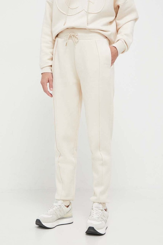 Παντελόνι φόρμας Guess πλεκτό ύφασμα μπεζ V3BB14.KBXX1