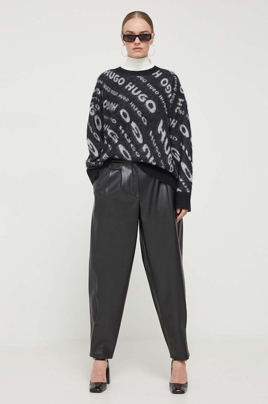 HUGO spodnie 50498412 czarny AW23