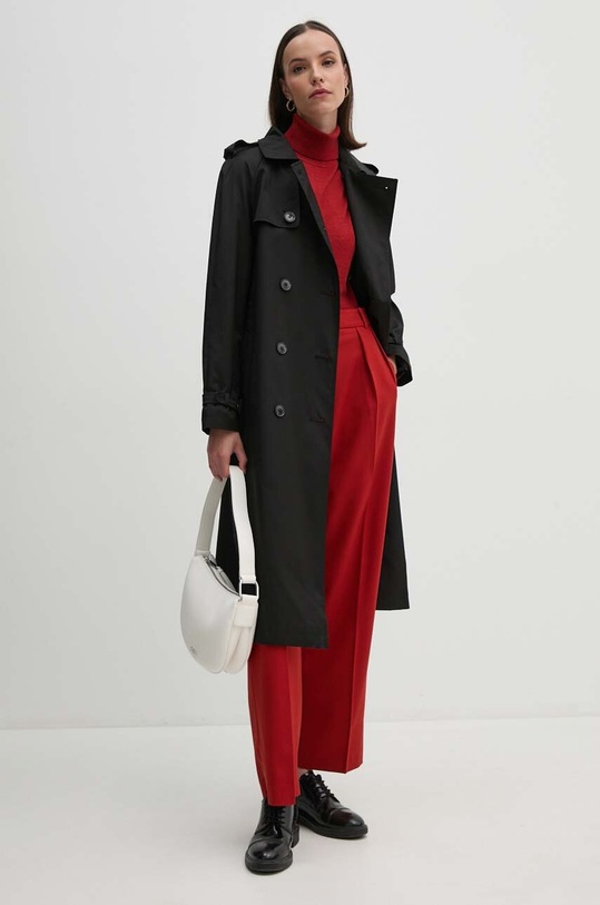 Tommy Hilfiger pantaloni WW0WW39725 burgundia SS25