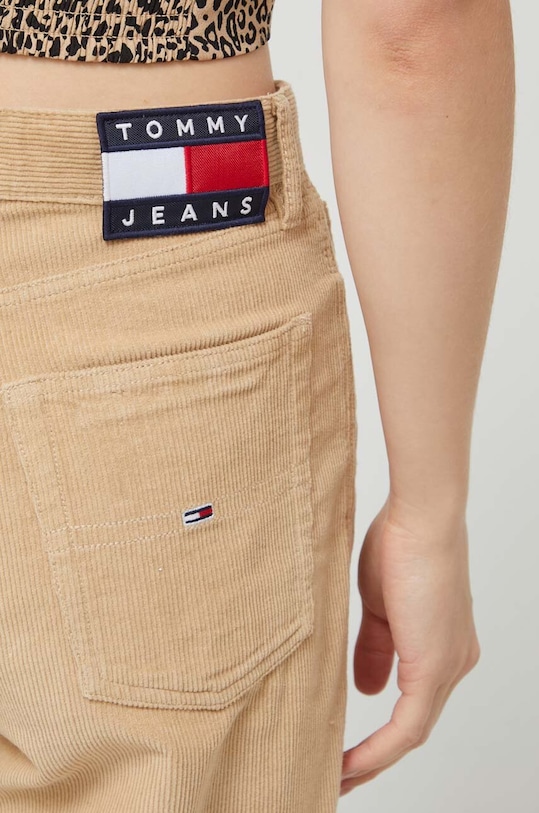 Tommy Jeans pantaloni de catifea cord bej DW0DW16902