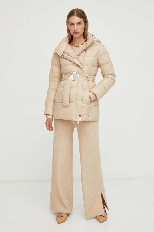 Patrizia Pepe spodnie z domieszką wełny 2P1506.K139 beżowy AW23