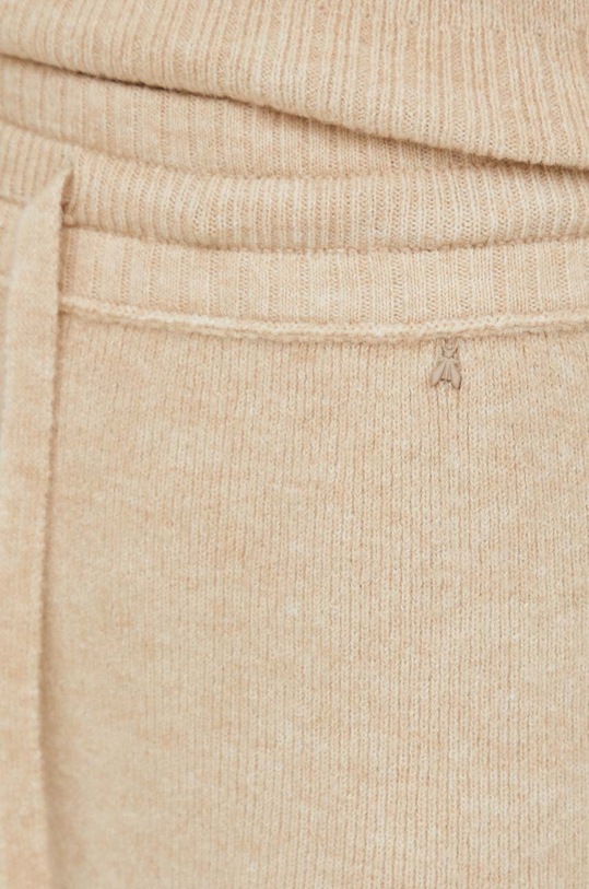 Patrizia Pepe spodnie z domieszką wełny beżowy 2P1506.K139