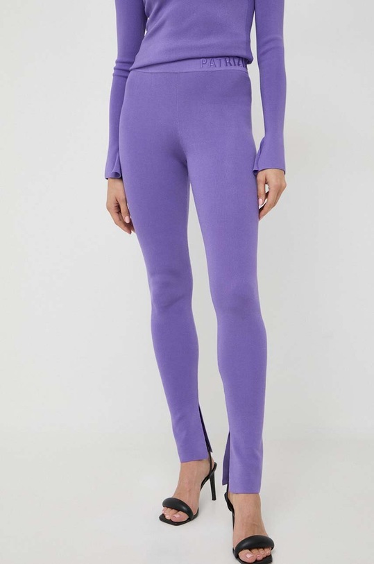 Patrizia Pepe spodnie dresowe z elastanem fioletowy 2P1543.K002