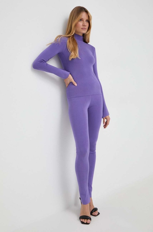 Patrizia Pepe spodnie dresowe 2P1543.K002 fioletowy AW23