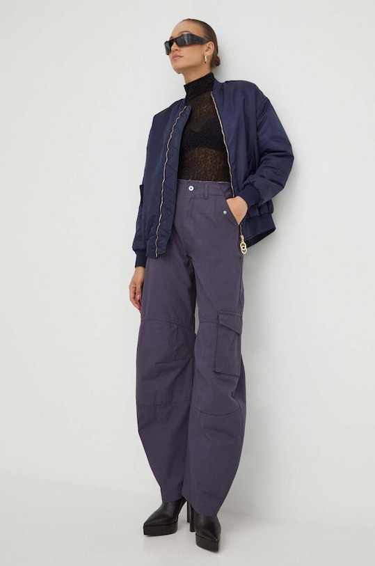 Patrizia Pepe pantaloni in cotone 2P1550.D053 blu navy AW23