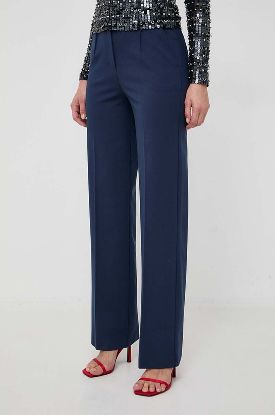 Kalhoty s příměsí vlny Patrizia Pepe 2P1554.A1PH námořnická modř AW23