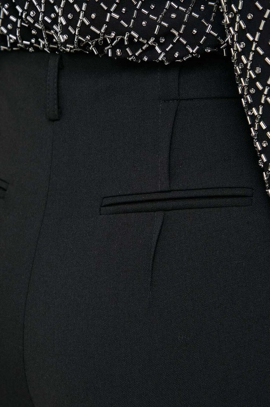 Παντελόνι από μείγμα μαλλιού Patrizia Pepe μαύρο 2P1554.A1PH