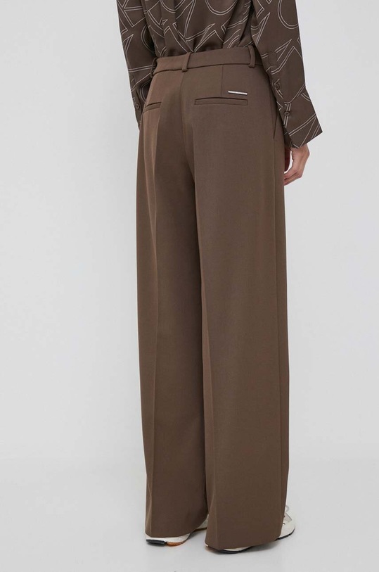 Odjeća Hlače s primjesom vune Calvin Klein K20K205965 smeđa