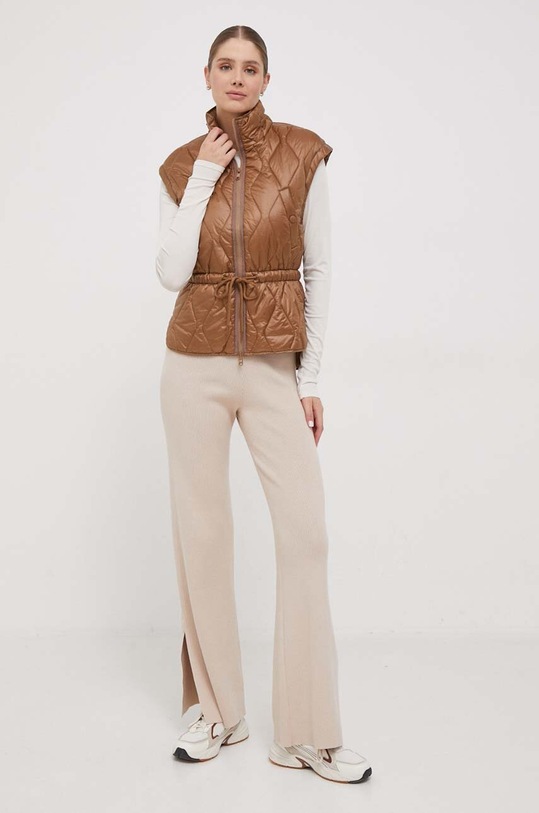 Hlače s primjesom vune Calvin Klein K20K206023 bež AW23