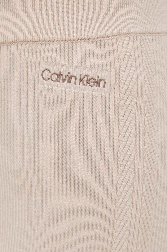Hlače s primjesom vune Calvin Klein bež K20K206023