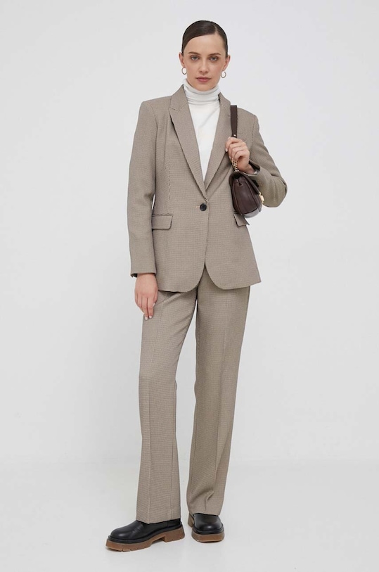 Dkny spodnie UG3PA097 beżowy AW23