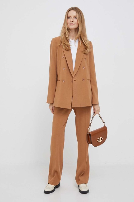 Nohavice Dkny UG3PX097 hnedá AW23