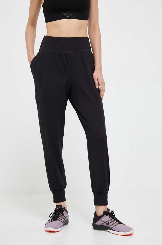Dkny spodnie dresowe z elastanem czarny DP3P3248