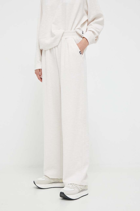 Dkny spodnie dresowe dzianina beżowy DP3P3286