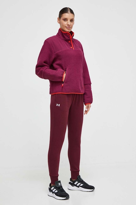 Under Armour spodnie dresowe 1379438 bordowy AW25