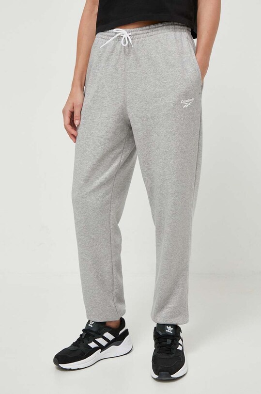 Tepláky Reebok melanž sivá 100071694