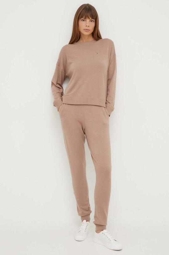 Tommy Hilfiger pantaloni de lounge UW0UW04769 maro AW23