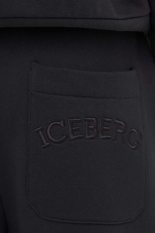 Iceberg spodnie dresowe bawełniane czarny B121.6300
