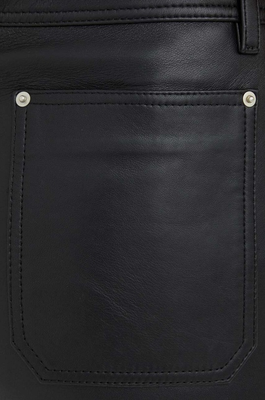 Won Hundred pantaloni de piele negru 2711.16014